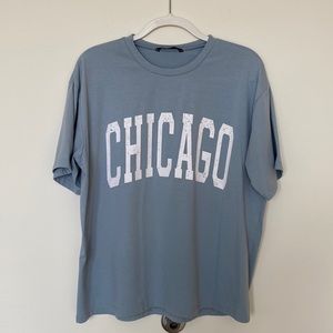 SHEIN oversized Chicago graphic tee